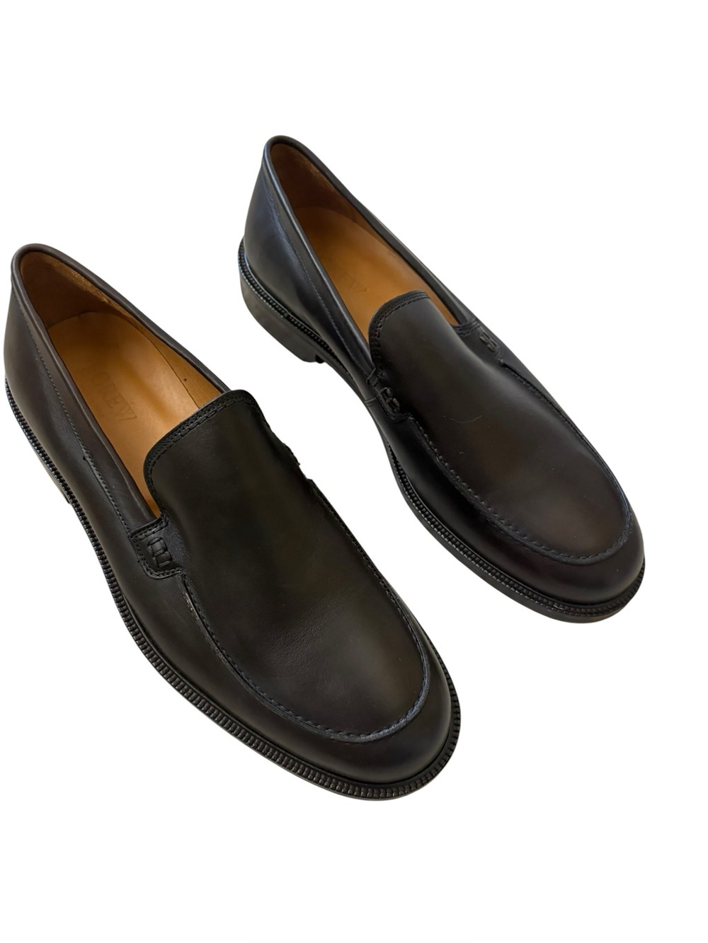 J.Crew Made in Italy Venetian Leather Classic Loafers Shoes Dark Brown Sz 11